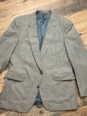 Vintage MW Sports All Virgin Wool Men's Gray Dress Blazer Coat Sz 44L Men’s XL
